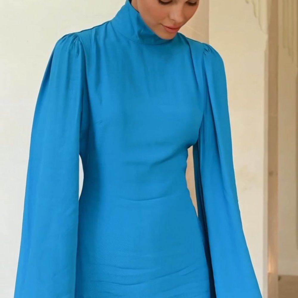 Yllw the Label Raya Blue Dress Small